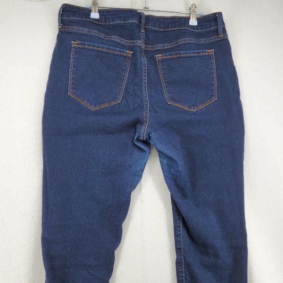 Old Navy Rockstar Jeans Women's Super Skinny Fit Tapered Leg Denim Blue 14 Short - Picture 8 of 9